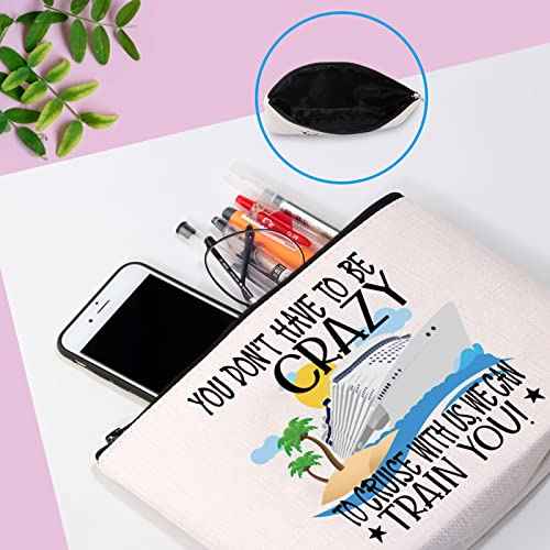 GJTIM Cruise Travel Gift Cruise Squad Trip Gift Cruise Team Makeup Bag Gift for Family Cruise (Train You Bag)