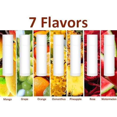 210 Pack Lip Balm Unlabeled, Natural Lip Balm Bulk Blank Tube, Personalized Lip Balms for Party Favors Adults and Bridal Shower Favors or Baby Shower Gifts-7 Flavors