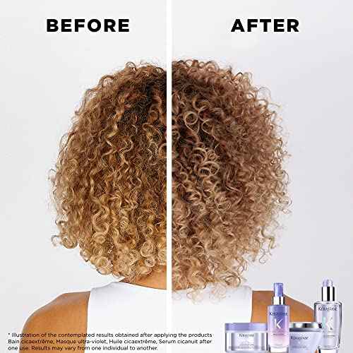 KERASTASE Blond Absolu Cicanut Serum - Overnight Hair Serum, Hydrates and Softens Color Treated Hair, With Hyaluronic Acid and Edelweiss Flower