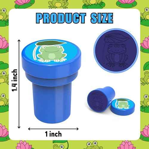 36PCS Frog Party Favors - 24PCS Pre-Cut Temporary Tattoos & 12PCS Stamps - Ideal Animal Frog Princess Themed Birthday Card Decorations Supplies Goodie Bag Cute Rewards for Boys Girls Classroom Gifts