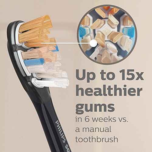 Philips Sonicare A3 All-in-One - Genuine Replacement Electric Toothbrush Heads, Black, 2 Pack, HX9092/95