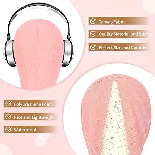 Beauty Star 63inch Tall Wig Stand Tripod with 22inch Mannequin Head, Canvas Block Wig Head Included Adjustable Holder and Wig Caps Kit for Multiple wigs, Perfect for Making Wigs, Display Styling