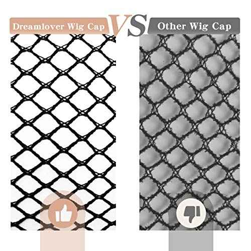 Dreamlover Crochet Wig Caps, Black Mesh Caps for Wigs, 3 Pieces