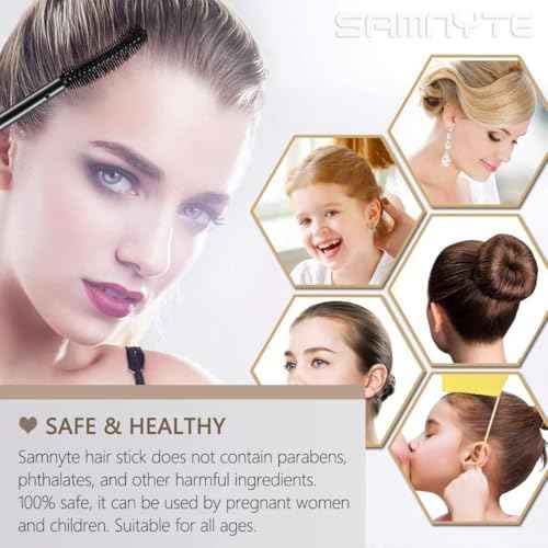 Hair Finishing Stick, 2 Pack - 0.7 Fl.Oz Hair Mascara for Taming Flyaways, Not-Greasy Hair Gel Stick