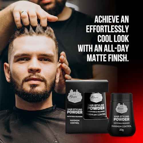 the shave factory Hair Styling Powder 21gr. Mattifying&Volumizing Powder with Maximum Control-Elegant Design, Ease Of Use, Flexible and Long-Lasting Hold Product For Professional Barbers 20gr