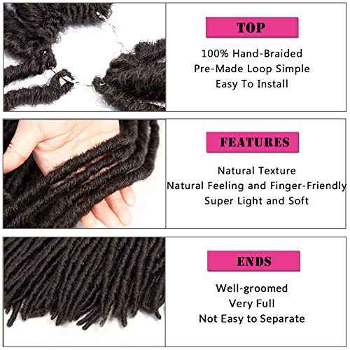 Callia Dreadlock Crochet Hair 14 Inch Dreadlocks Crochet Braids Faux Locs Crochet Hair for Black Women 6 Packs Crochet Dreadlocks Bomba Faux Locs Dread Synthetic Dreadlocks Braids 4#