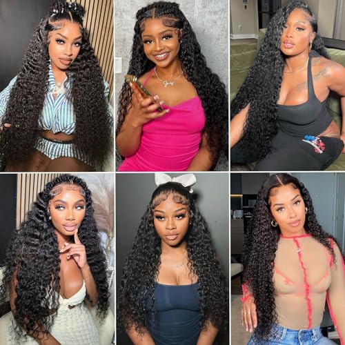 12A Human Hair Bundles 18 20 22 Inch Deep Wave Bundles Human Hair 100% Unprocessed Brazilian Virgin Deep Curly Weave 3 Bundles Hair Extensions for Women Natural Color