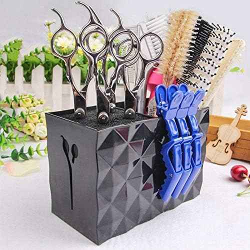 Professional Large Capacity Acylic Salon Scissors Holder Box Hairdressing Combs Clips Organizer Racks