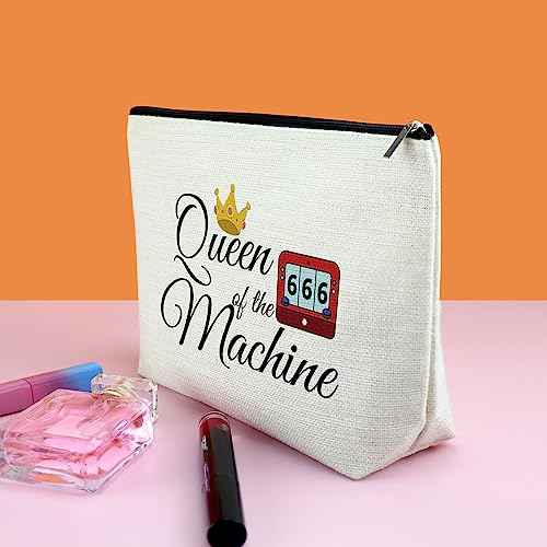 Casino Lover Gifts Funny Gambler Gifts for Women Slot Machine Makeup Bag Cosmetic Bag Good Luck Gift Christmas Easter Casino Club Gift for Gambler Friends Her Gambling Travel Toiletry Pouch