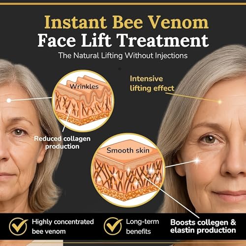Elixir Bee Venom Skin Treatment Cream ? Anti-Aging Face Cream with Hyaluronic Acid & Coenzyme Q10 ? Deep Wrinkle Filler & Instant Face Lift Treatment ? 50ml