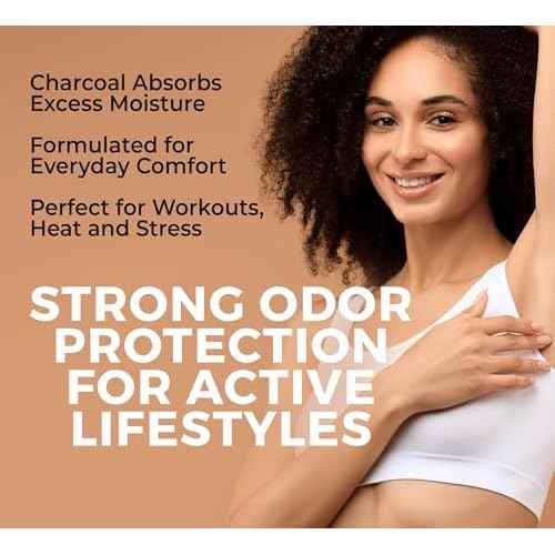 Rustic MAKA Natural Deodorant, Luna Bliss, Aluminum Free, Paraben Free, Baking Soda Free, Deodorant for Women, Activated Charcoal + Magnesium, Cruelty-Free, 3-Pack