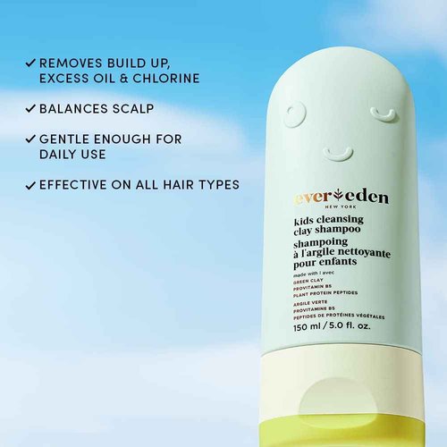 Evereden Sports Kids Shampoo with Cleansing Clay and Face Cream with SPF 20 set | Made With Clean and Non-toxic Ingredients | For Kids with Any Hair Type
