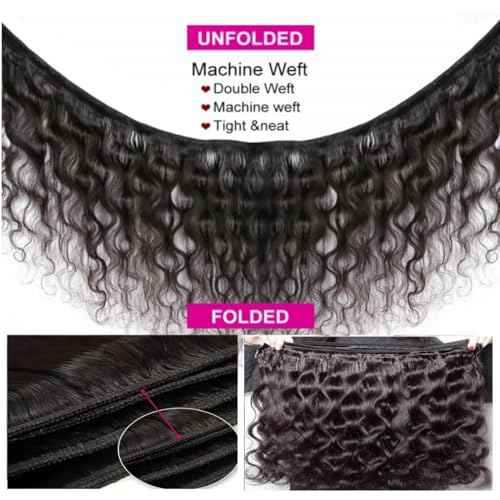 Body Wave Bundles Human Hair Long Brazilian Virgin Body Wave Natural Black Color Can Be Dyed and Styled 3 Weave Bundles Total 300g 20 22 24 Inch