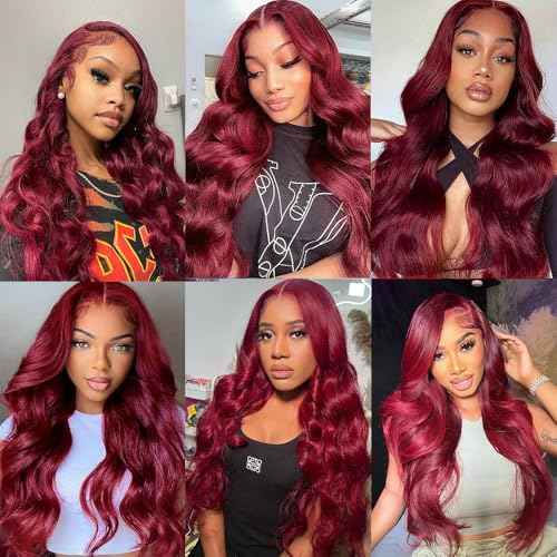 30 32 34 inch Dark Burgundy Bundles 99J Burgundy Body Wave Bundles Brazilian Unprocessed Virgin Hair Red Bundle Human Hair Extensions