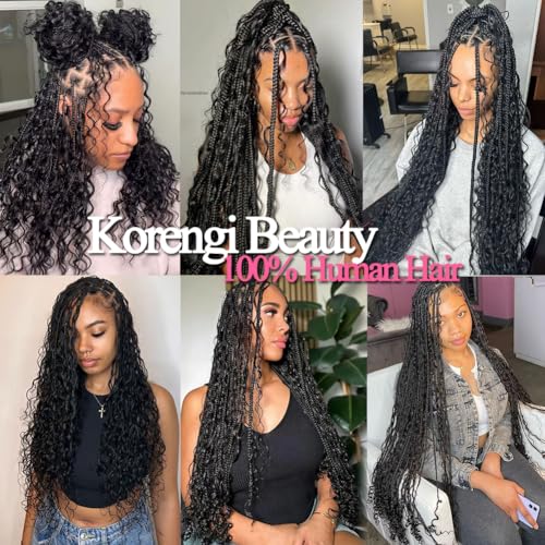 Human Braiding Hair Deep Wave Bulk Human hair for Braiding Natural Black Color No Weft Human Hair Bundles Micro Virgin Human Hair Extension for Boho Braids (100g(2bundles), 24 Inch)
