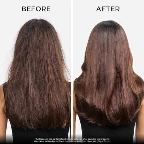 Kerastase Gloss Absolu Anti-Frizz Glaze Milk - Instantly Detangles, Hydrates & Smooths, Eases Blow-Dry, Absorbs Frizz & Fly-Aways, Protects from Heat & Humidity, For Long Hair