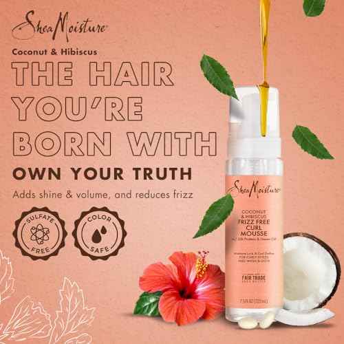 SheaMoisture SHEA MOISTURE Sheamoisture Coconut & Hibiscus Frizz-free Curl Mousse - 7.5 Fl Oz,7.5 Oz (290612 )