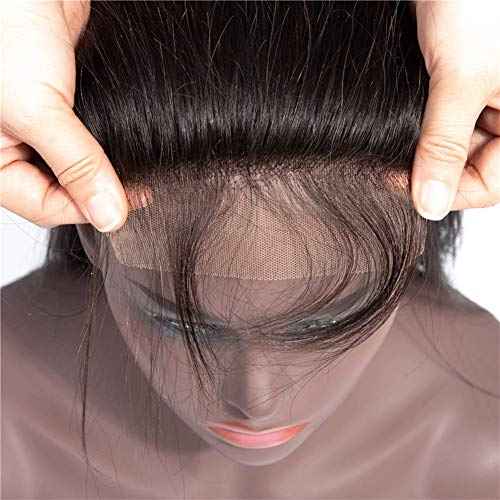 6X6 HD Transparent Lace Closure Human Hair Pre Plucked Closure Body Wave Brazilian Virgin Hair 6X6 Colsure With Baby Hair High Density Real Human Hair Wet And Wavy Natural Black 16 Inch