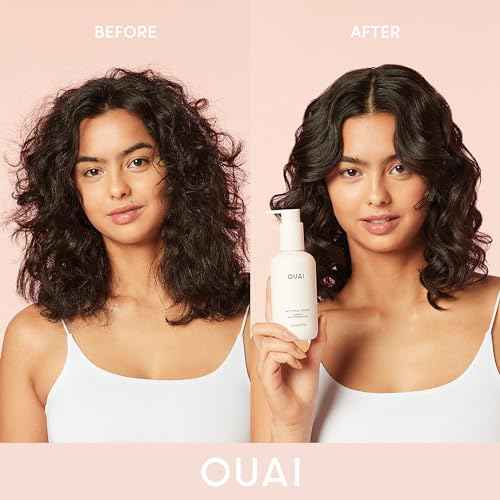 OUAI Anti Frizz Cream Travel Size - Moisturizing Hair Cream with Frizz Control & Heat Protection - Provides Hydration with Jackfruit & Beetroot Extract - Paraben, Phthalate & Sulfate Free (3 oz)