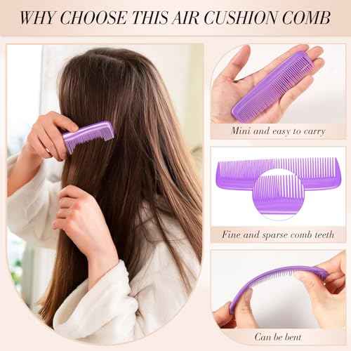 30 Pcs Mini Wet Hair Brush and Wide Hair Combs, Travel Detangling Brush for Most Hair Types Stocking Stuffers for Women Girls