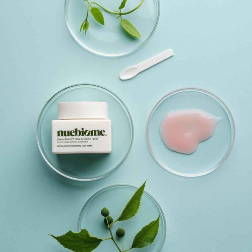 Nuebiome Glyco-Biotic Ultra Synbiotic Facial, AHA/BHA Face Mask for Great Skin Clarity, Texture, Radiant Skin, Acne Control and Refining Pores; 54 mL
