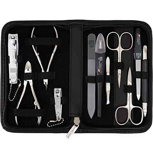 3 Swords Germany ? Manicure Pedicure kit Set with Genuine Leather case - Made in Solingen/Germany