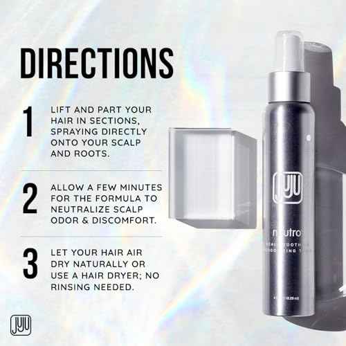 Neutro Soothing Scalp and Hair Deodorizing Tonic Spray 4 Fl Oz - Hydrating Hair Mist for Women & Men, Odor Neutralizer Spray, After Workout Refresher, No Artificial Fragrances Mist for Sweat and Odors