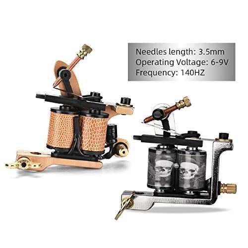 Coil Tattoo Machine, ATOMUS 10 Wraps Coil Tattoo Liner & Shader Kit 23000r/m Alloy Tattoo Guns Machine Set Tattoo Supplies for Tattoo Artists