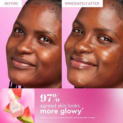 Glow Recipe Watermelon Glow Dewy Skin Routine Kit - Full Size Dew Drops Serum, Full Size Pink Juice Moisturizer, Travel Size PHA+BHA Pore-Tight Toner & Watermelon Jelly Sheet Mask (4 Count)