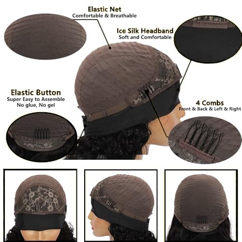 Headband Wig Human Hair Body Wave 20 inch Headband Wigs for Black Women human hair glueless Wear and Go Glueless Wig 100% Brazilian Virgin Human Hair Head band wig 150% Density