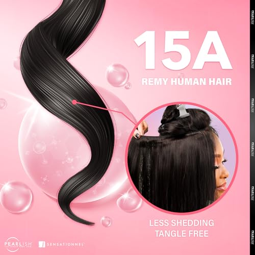 Sensationnel Pearlish bundle human hair - euro body deep pearl conditioned 15a soft remy beauty supply sew in or glue on bundles (20 Inch, NATURAL)