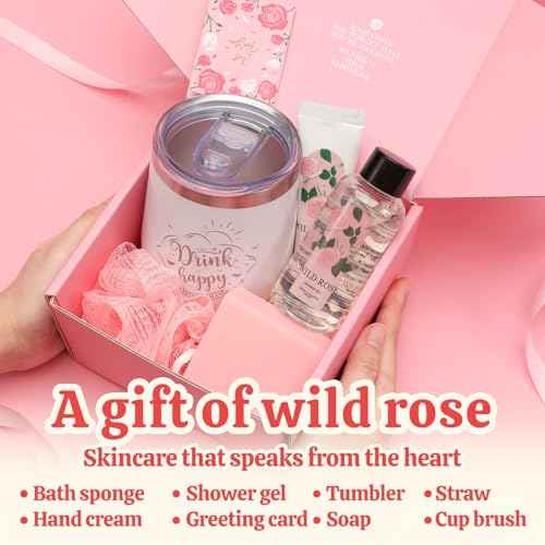 Spa Gifts for Women Bff Love Bath Sets, Rose 6pc Bath and Body Gift Sets, Self Care Gifts, Mothers Day Gifts