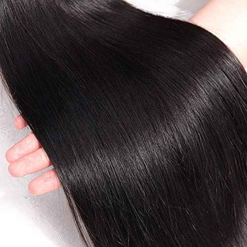 Subella Brazilian Straight Hair 3 Bundles 14 16 18inch Grade 10A Virgin Straight Human Hair Bundles Natural Black Color Hair Extensions