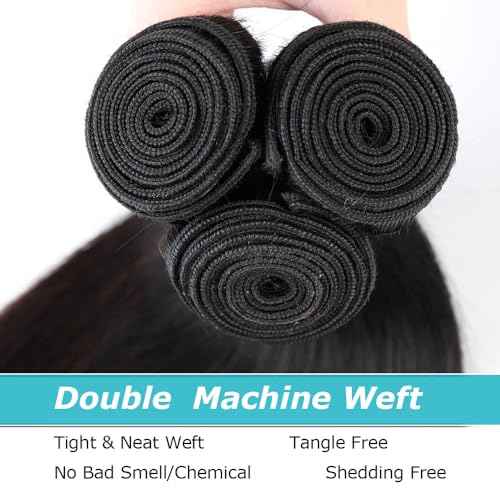 Human Hair Bundles Straight 1 Bundle 26 Inch Brazilian Virgin Straight Human Hair Bundles For Black Woman