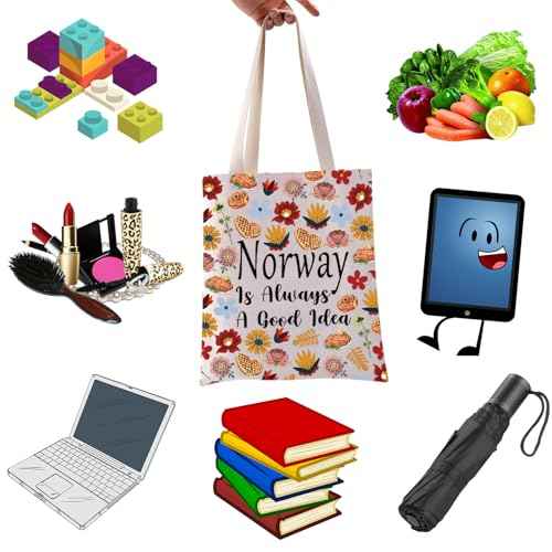 WCGXKO Norwegian Gift Norway Flag Norway Flag Zipper Pouch Cosmetic Bag for Norwegian Women (norway Tote)