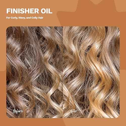 Finishing Oil for Curly, Wavy, and Coily Hair | Natural Oil-Based Formula to Seal and Retain Moisture | Strengthens, Softens, and Adds Shine | BE YOURSELF | 4 OZ
