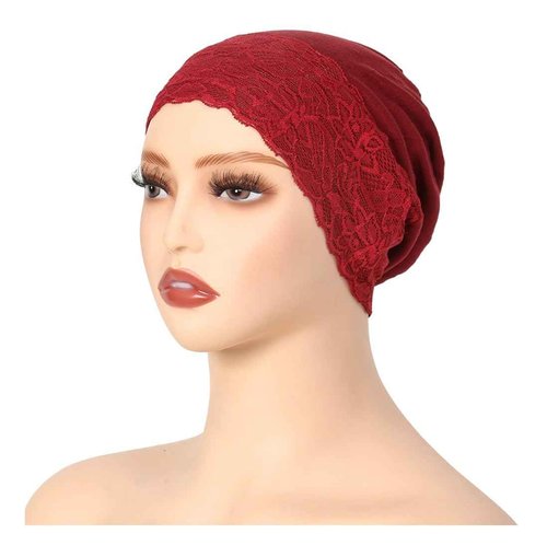 Lucky staryuan Lace Undercap Hijab, Stretchy Full Coverage Inner Cap for Women, White, 10 Pack (US, Numeric, 6 3/4, 7 1/4, Multicolors)