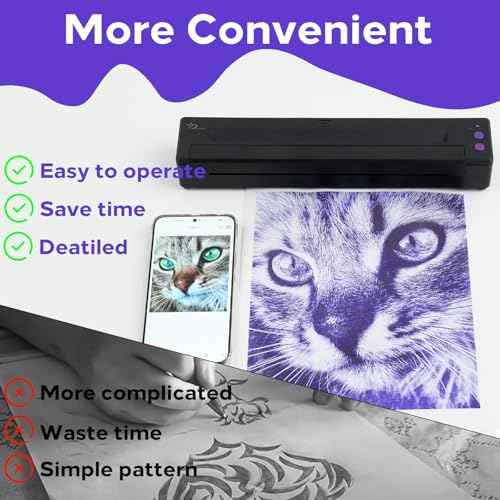 Tattoo Stencil Printer Portable Tattoo Stencil Transfer Machine Copier Thermal Tattoo Copier Machine Mini Tattoo Printer