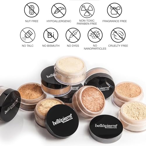 bellapierre Get Started Kit | Includes 2 Mineral Foundations, 1 Blush, & 1 Bronzer | Mineral Makeup Essentials | Non-Toxic and Paraben Free | Oil and Cruelty Free | Long Lasting Formulas ? Medium