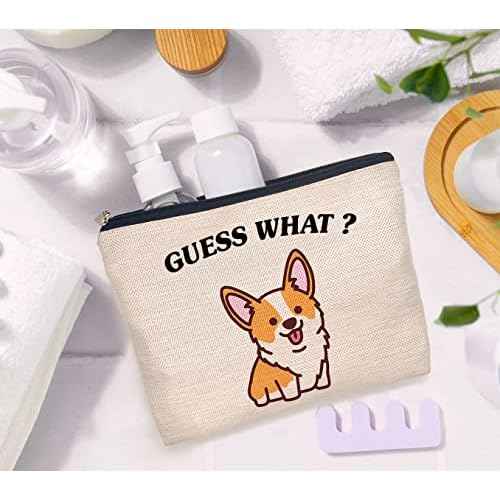 IWXYI Corgi Dog Make up Bag,Corgi Gifts For Corgi Lovers,Cute Corgi Make up Bag,Corgi Gifts