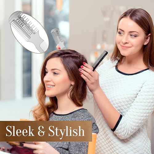 Fac?n Razor Comb for Hair Cutting - Professional Hair Cutting Comb Kit with 12 Replacement Blades, Double Edge Shaper for Salon & Home, Premium Styling Thinning Texturizing Split Ends Trimming Razor