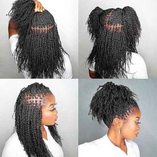 QVR Afro Kinkys Bulk Human Hair for Dreadlocks Extensions Repair Locs, Twist Braiding Afro Kinky Human Hair for Locs 1 Pack 50 Gram Natural Black Color 12 inches