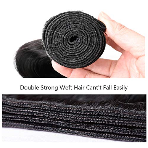 Body Wave Human Hair Bundles - 18, 20, 22 Inch - 3 Bundles - 12A Grade - 100% Unprocessed Brazilian Virgin Hair Extensions for Black Women