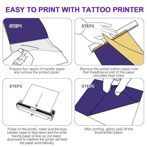 Tattoo Stencil Printer Machine for Tattoo Beginners&Artists,with 10pcs Tattoo Transfer Paper,Portable Thermal Printer Compatible with Phone/Pc
