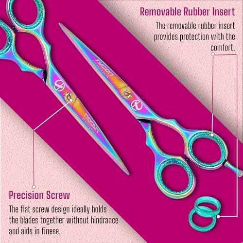 Tycon Hair Cutting Scissors Professional 6.5" ? Japanese Stainless Steel, 2.7" Razor Edge Blade Barber Scissors ? Ergonomic design - Precision Hair Scissors for Smooth Cutting - Salon & Personal Use