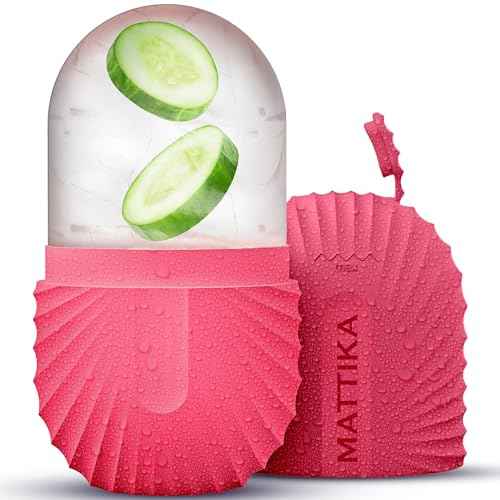 Ice Roller for Face and Eye Glow Naturally and Skincare, Ice Face Roller, Ice Facial Cube, Silicone Ice Mold, Ice Roller Face for Beauty and Skin Care Gift for Men & Women Face Ice Roller (Pink)