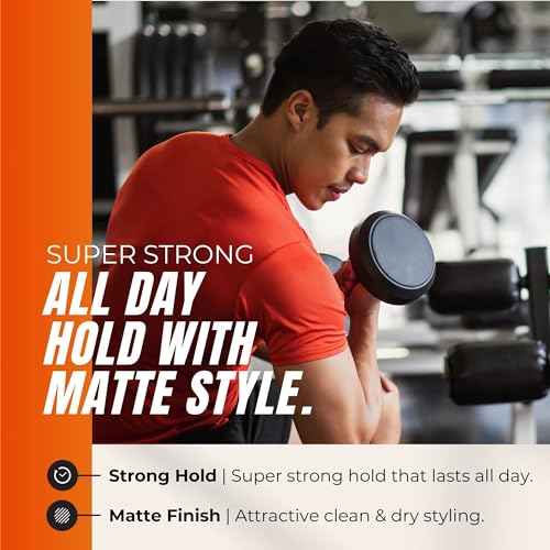 Kami Hair Clay for Men - Strong Hold, Matte Finish for Thick Hair, Long-Lasting Styling Clay for Texture, Volume, & All-Day Control -Hair Care Product