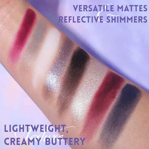UCANBE Smokey Eyeshadow Palette, 8 Colors Black White Red Burgundy Gray Shimmer Matte Glitter Makeup Pallet, Dark Shades High Pigmented Travel Size Sombras De Ojos Eyes Shadow Kit
