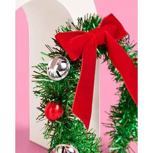 xo, Fetti Christmas Wreath Headband - Fits Adult + Child | Holiday Hair Accessory, Merry Xmas Party Favor, Winter Birthday Party Decorations
