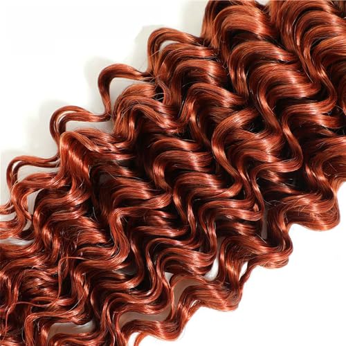 22 24 26 Inch Color #33 Bundle Reddish Brown Deep Wave Human Hair Weave 8A Brazilian Virgin Hair Mixed Length 3 Bundles #33 Loose Deep Wave Bundles Human Hair Extensions